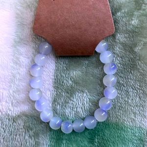 Purple and Green Milk Beaded Bracelet